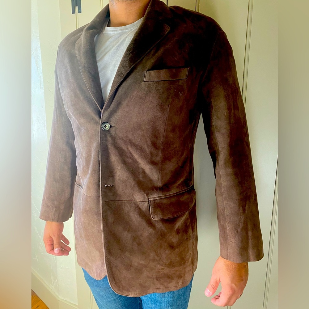 Beautiful brown Theory brand leader jacket, XL man blazer style jacket.